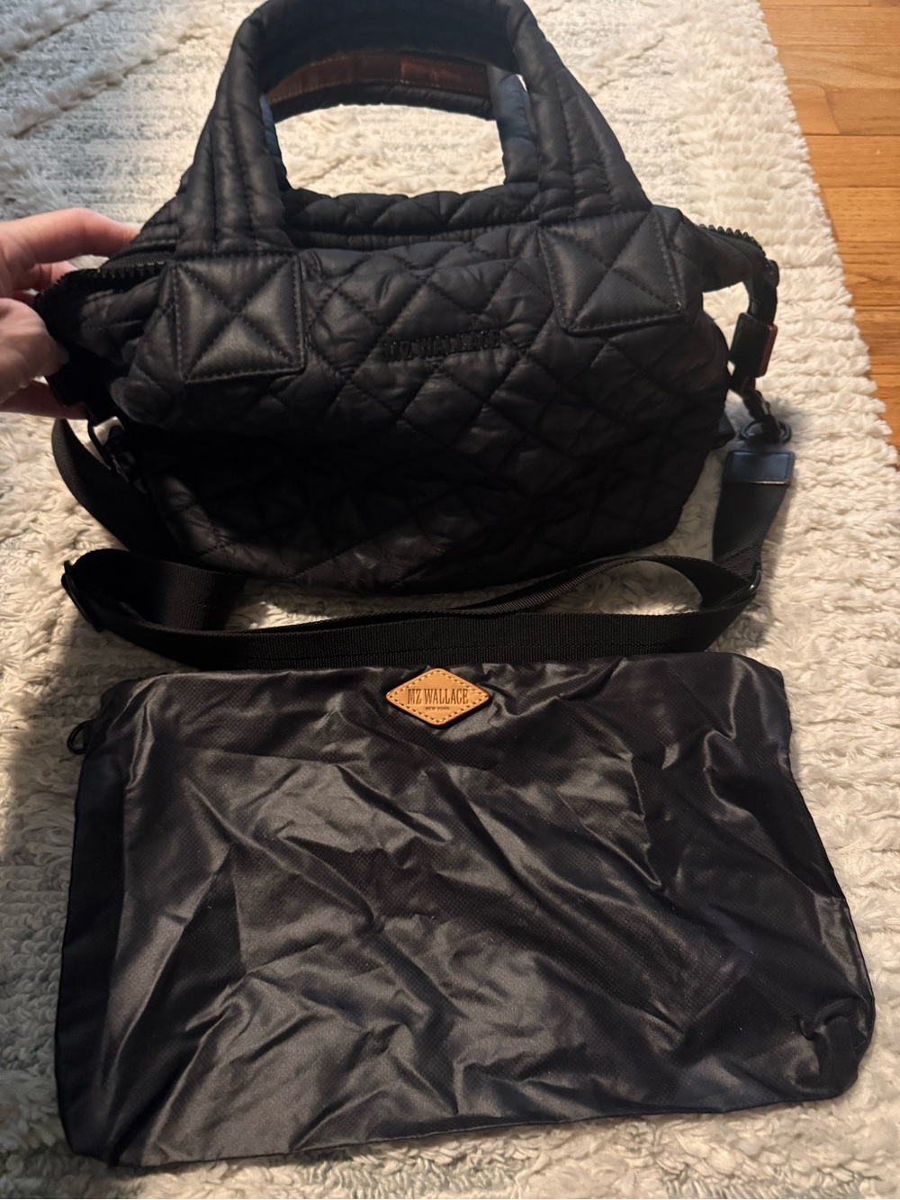 Quilted Crossbody Bag in Black